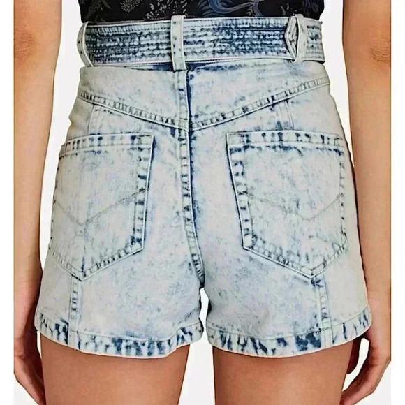 New Magali Pascal Jagger Shorts High Rise Acid Wash Hippie Festival 70 90s Y2K - Picture 5 of 16